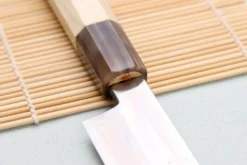 Couteau yanagiba kiritsuke 27cm japonais artisanal Nakamura Kaishin Ginsan Damas