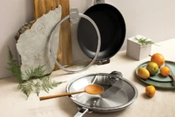 Couvercle plat Cristel Strate Amovible en verre trempé