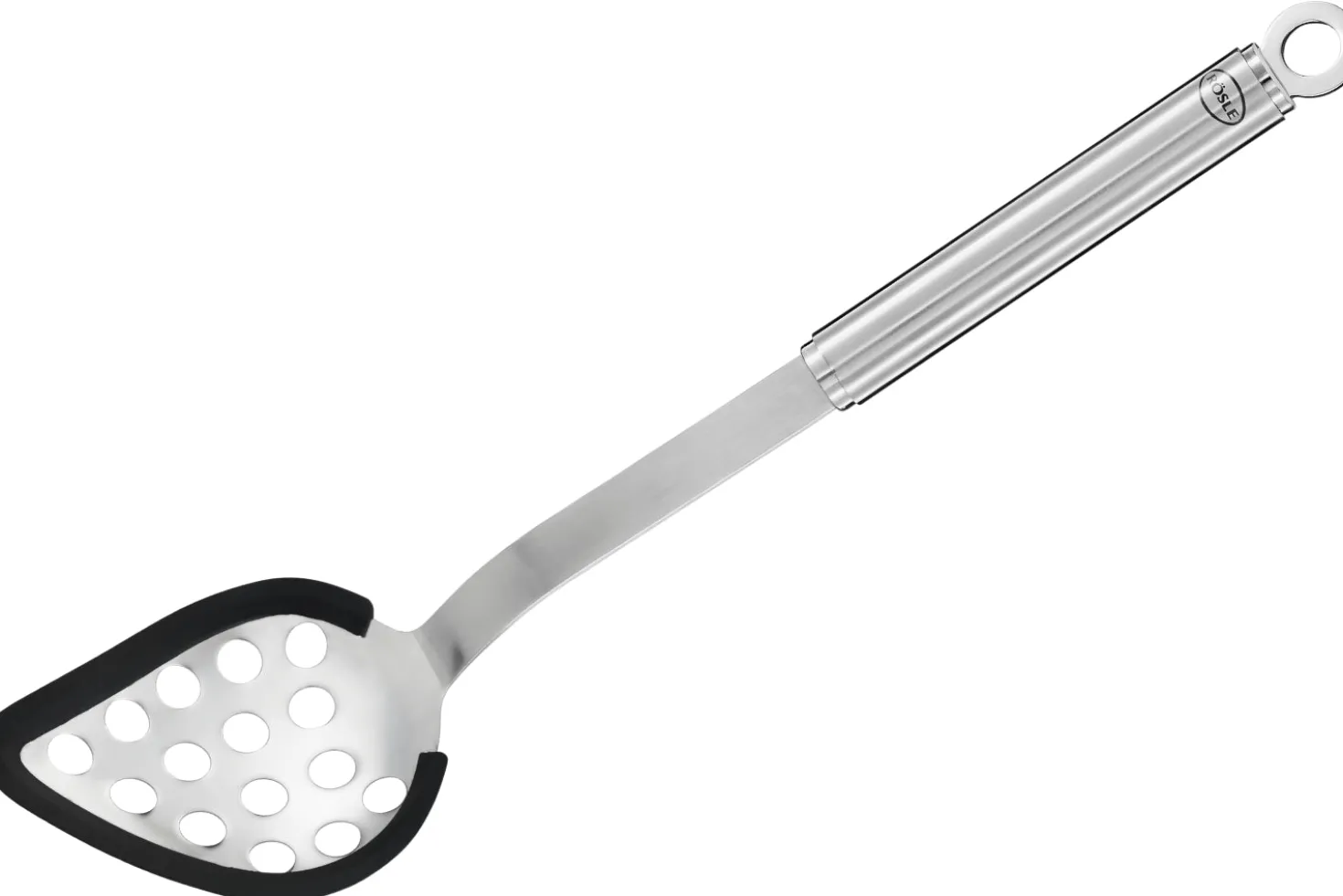 Cuillère ajourée Rosle en acier inoxydable et silicone
