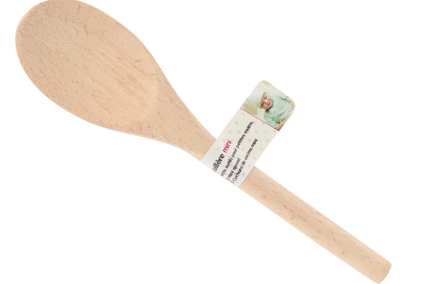 Cuillère en bois de hêtre pour enfant - 16cm