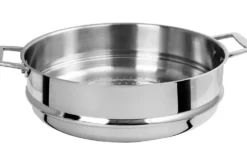 Cuit-vapeur Cristel Castel'Pro en acier inox 18/10 compatible wok 34cm