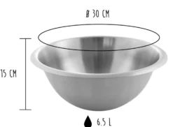 Cul de poule professionnel Matfer 100% acier inox - Diamètre 30cm