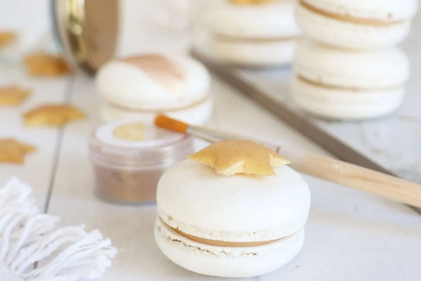Décors en pâte d'amande Scrapcooking Étoiles dorées