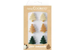Décors Scrapcooking Sapins de Noël en pâte d'amande