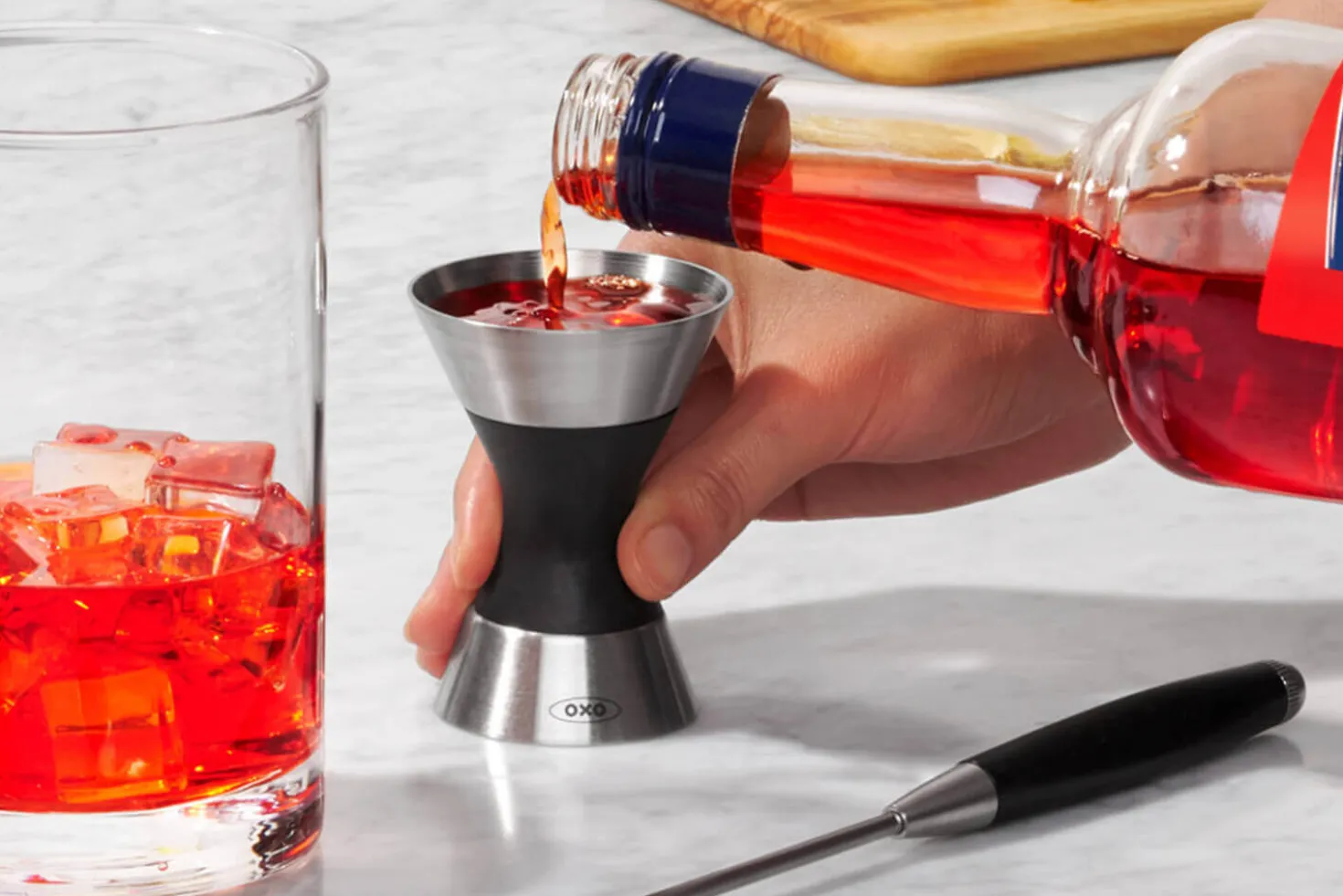 Doseur à cocktail Oxo 3cl / 5cl en acier inoxydable