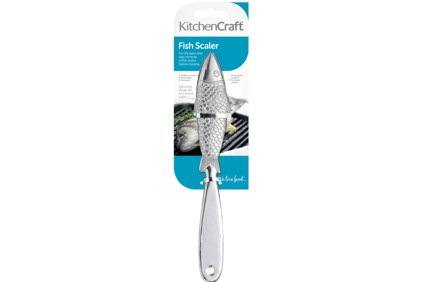 Ecailleur à poisson KitchenCraft en acier inoxydable 21cm