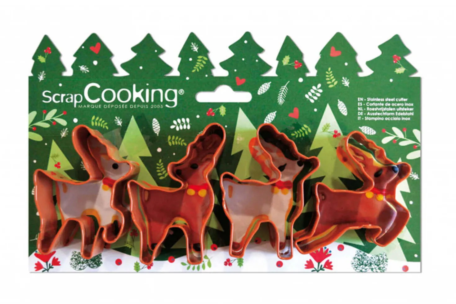 4 emporte-pièces Scrapcooking en inox - Élans
