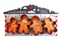 4 emporte-pièces Scrapcooking en inox - Bonhomme pain d'épice