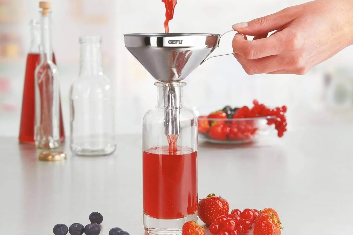 Entonnoir Gefu Versare acier inox - Diamètre 10.5cm
