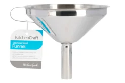 Entonnoir KitchenCraft en acier inoxydable 13cm + filtre amovible