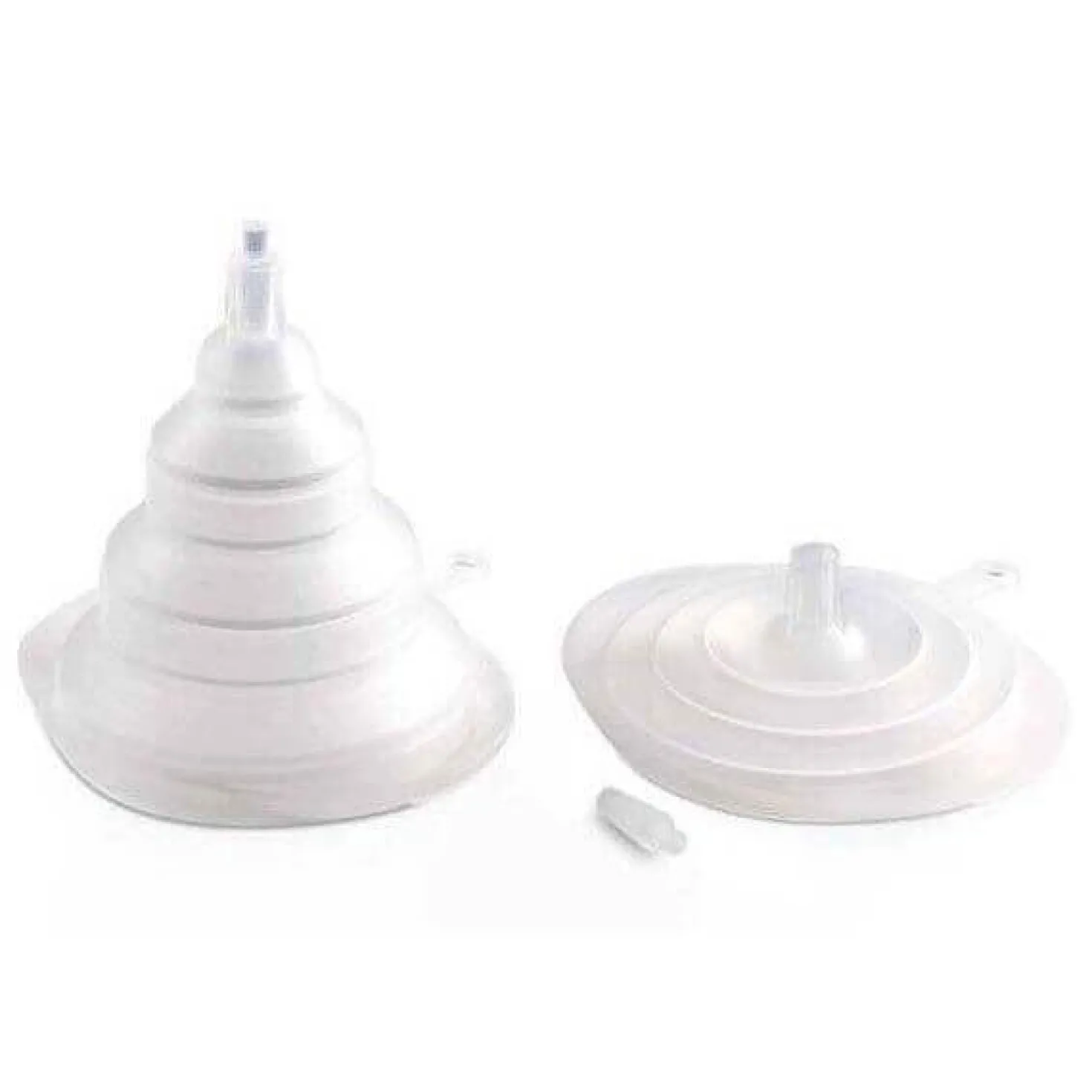 Entonnoir pliable transparent SILIKOMART + bouchon