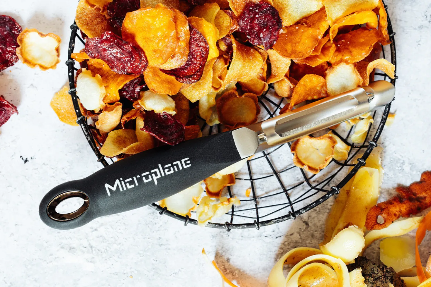 Eplucheur Microplane à lame pivotante acier inox