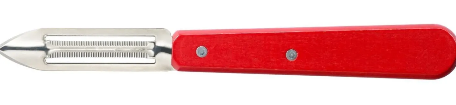 Eplucheur Opinel lame microdentée 6cm acier inox manche rouge