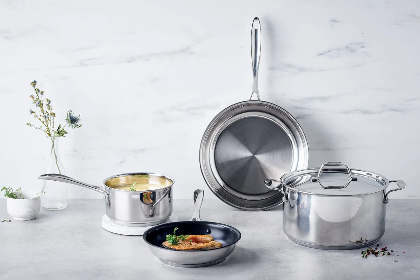 Faitout Beka Chef en inox avec couvercle