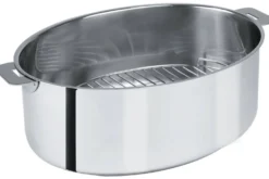 Faitout ovale Cristel Mutine amovible 30cm + grille en inox