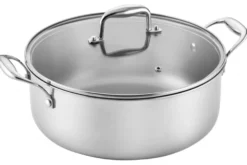 Faitout Pradel Excellence Lumia en inox avec couvercle en verre