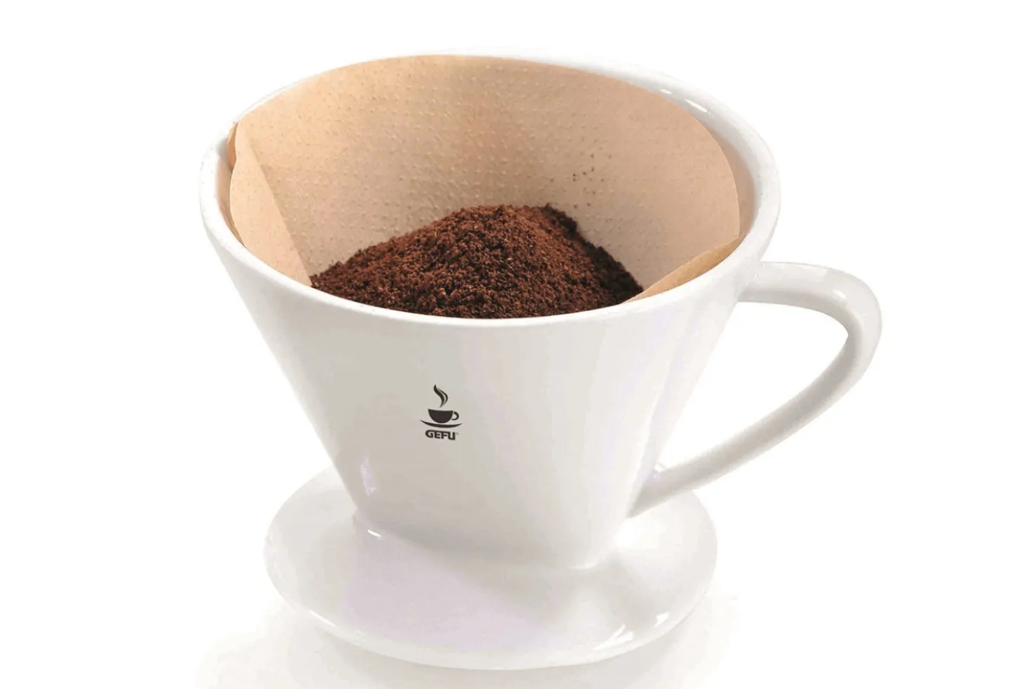 Filtre à café Gefu SANDRO en porcelaine blanche taille 2