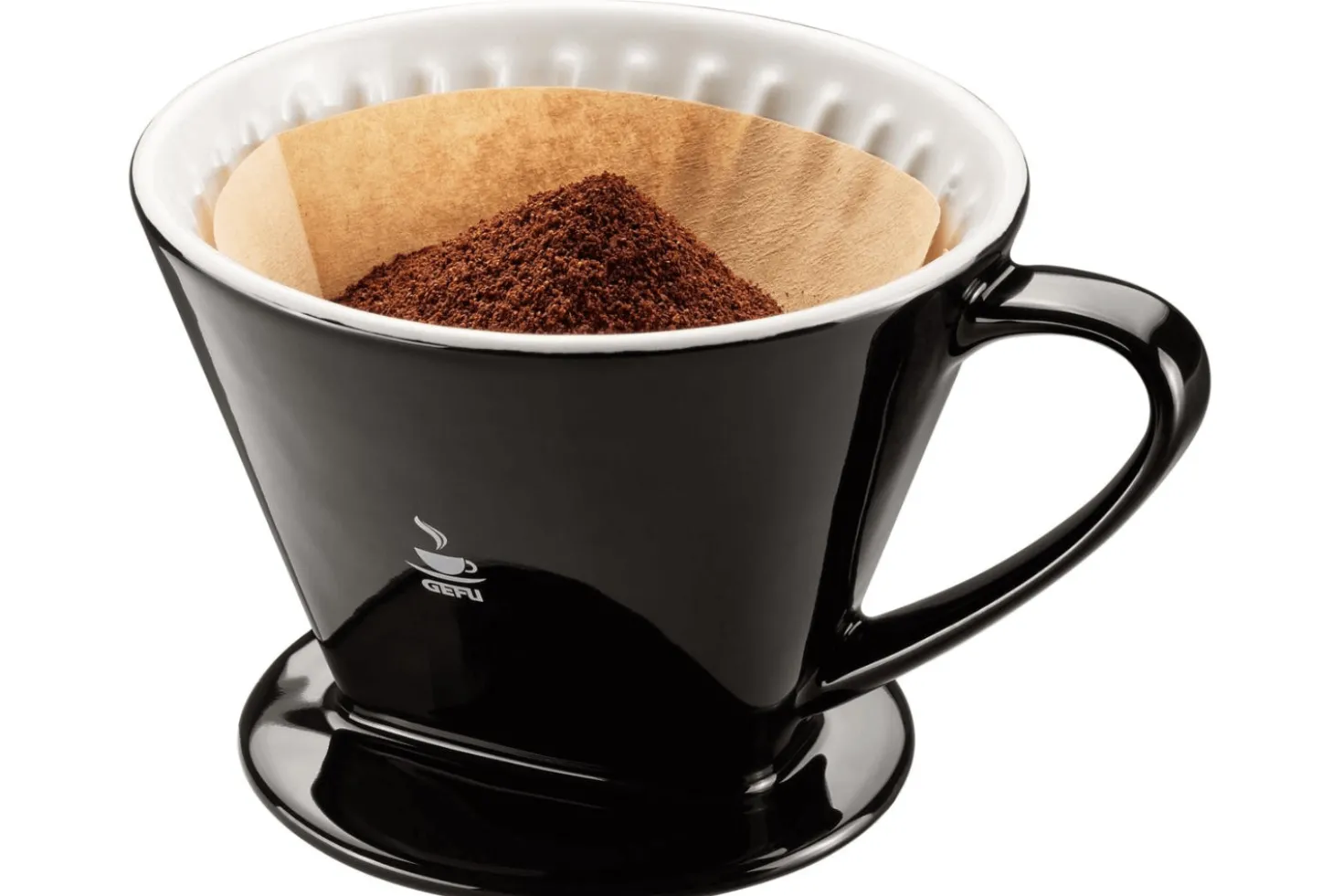 Filtre à café Gefu Stefano en grès noir taille 4