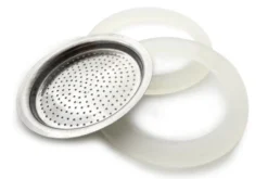 Filtre de rechange pour cafetière italienne Gefu Emilio 4 tasses + 2 joints d'étanchéité