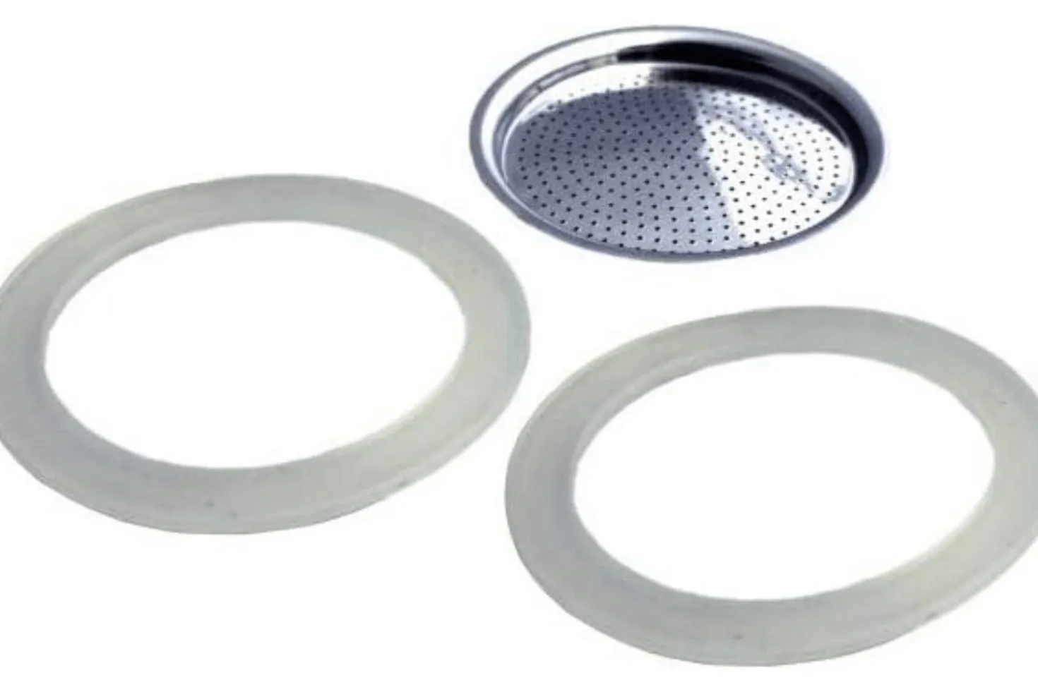 Filtre de rechange pour cafetière italienne Gefu Emilio 6 tasses + 2 joints d'étanchéité
