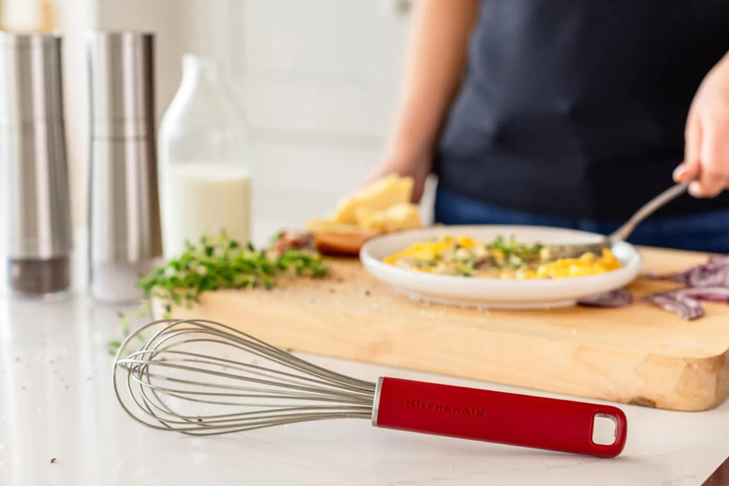 Fouet Kitchen Aid en acier inoxydable 27cm
