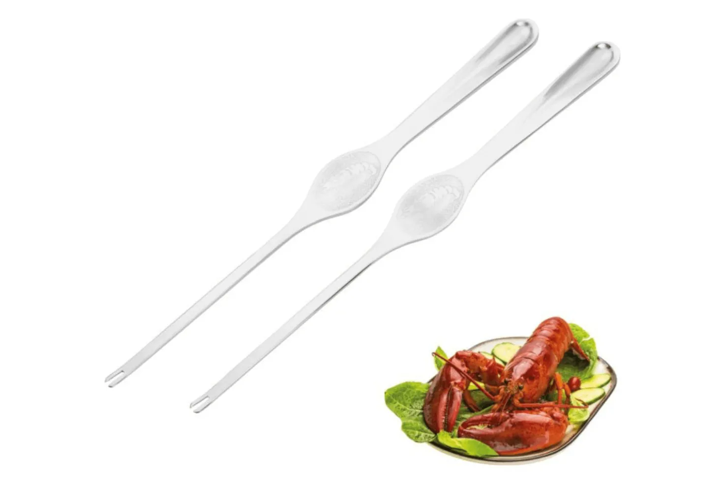 2 fourchettes à homard Westmark en acier inox 18,5cm