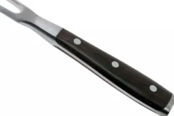 Fourchette à viande Wüsthof Ikon forgée 16cm en bois de grenadille