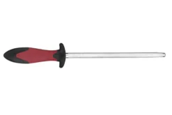 Fusil à aiguiser FISCHER en acier 20cm grain standard manche rouge et gris