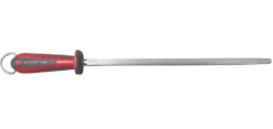 Fusil à aiguiser mèche ronde FISCHER 35cm grain fin manche rouge et gris