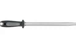 Fusil de boucher FISCHER mèche ovale 30cm grain fin manche noir et gris