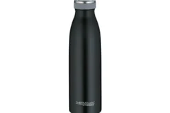 Gourde isotherme Thermos inox noir Thermocafé compatible boissons gazeuses