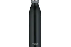 Gourde isotherme Thermos inox noir Thermocafé compatible boissons gazeuses