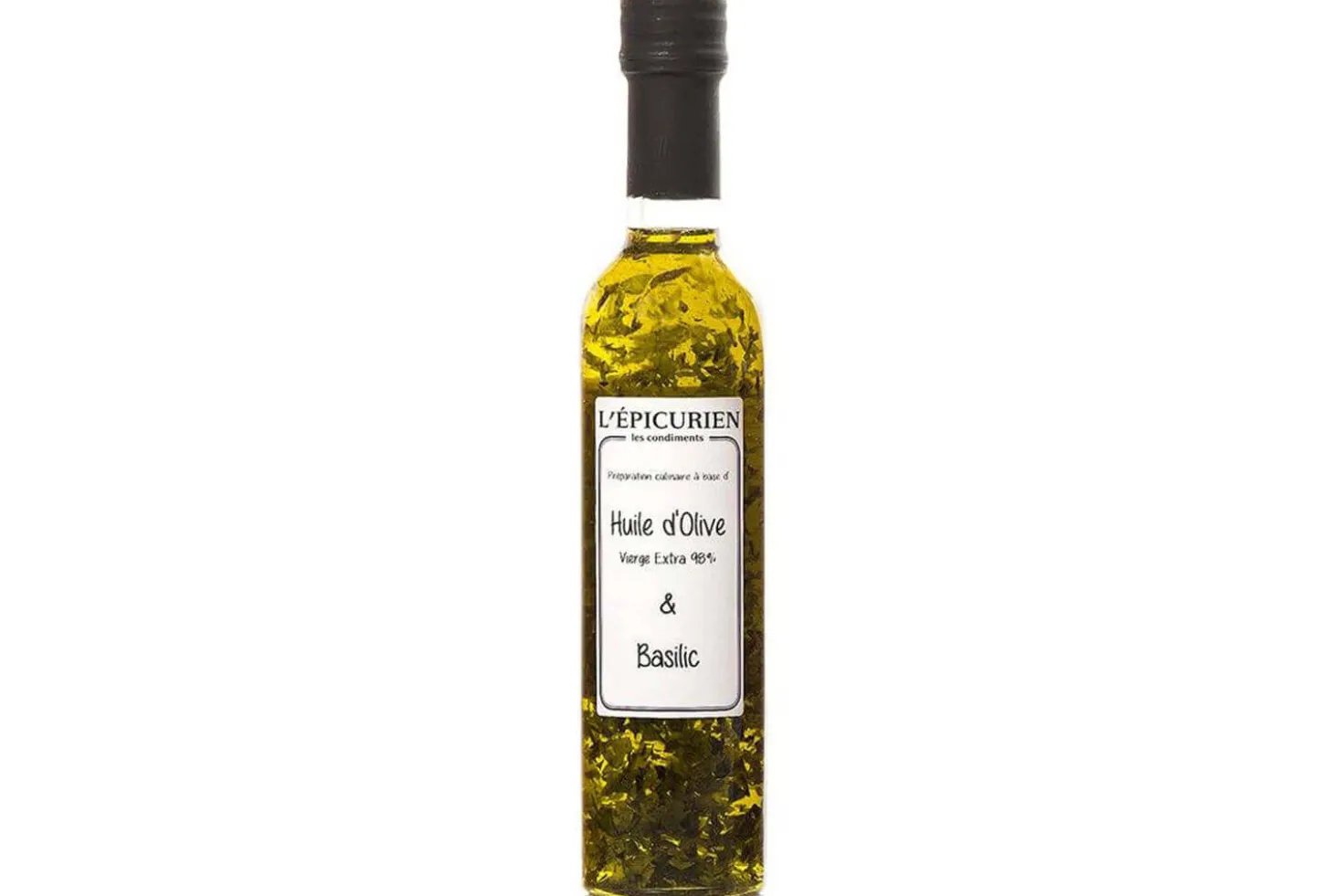 Huile d'Olive Vierge Extra 98% & Basilic L'Épicurien 25cl