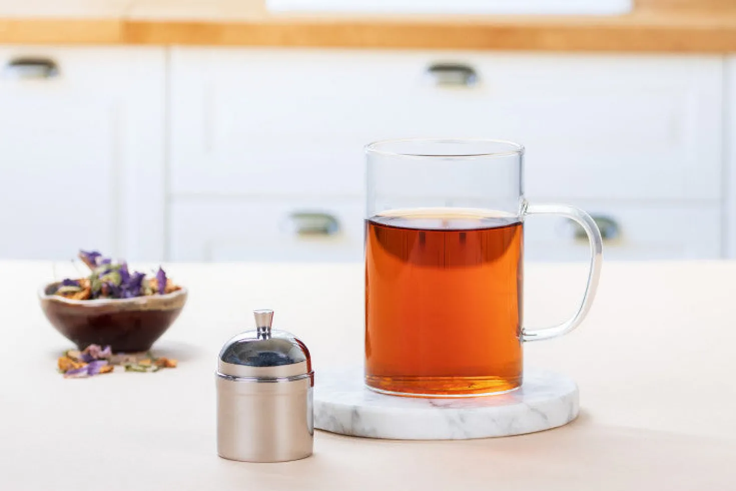 Infuseur à thé Cristel avec support en inox 4,5cm