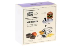 Kit Burger La Bonne Graine - Coupe-frites, presse à steak haché et 4 moules à pain
