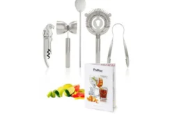Kit cocktail 5 pièces Pulltex acier inoxydable + recettes