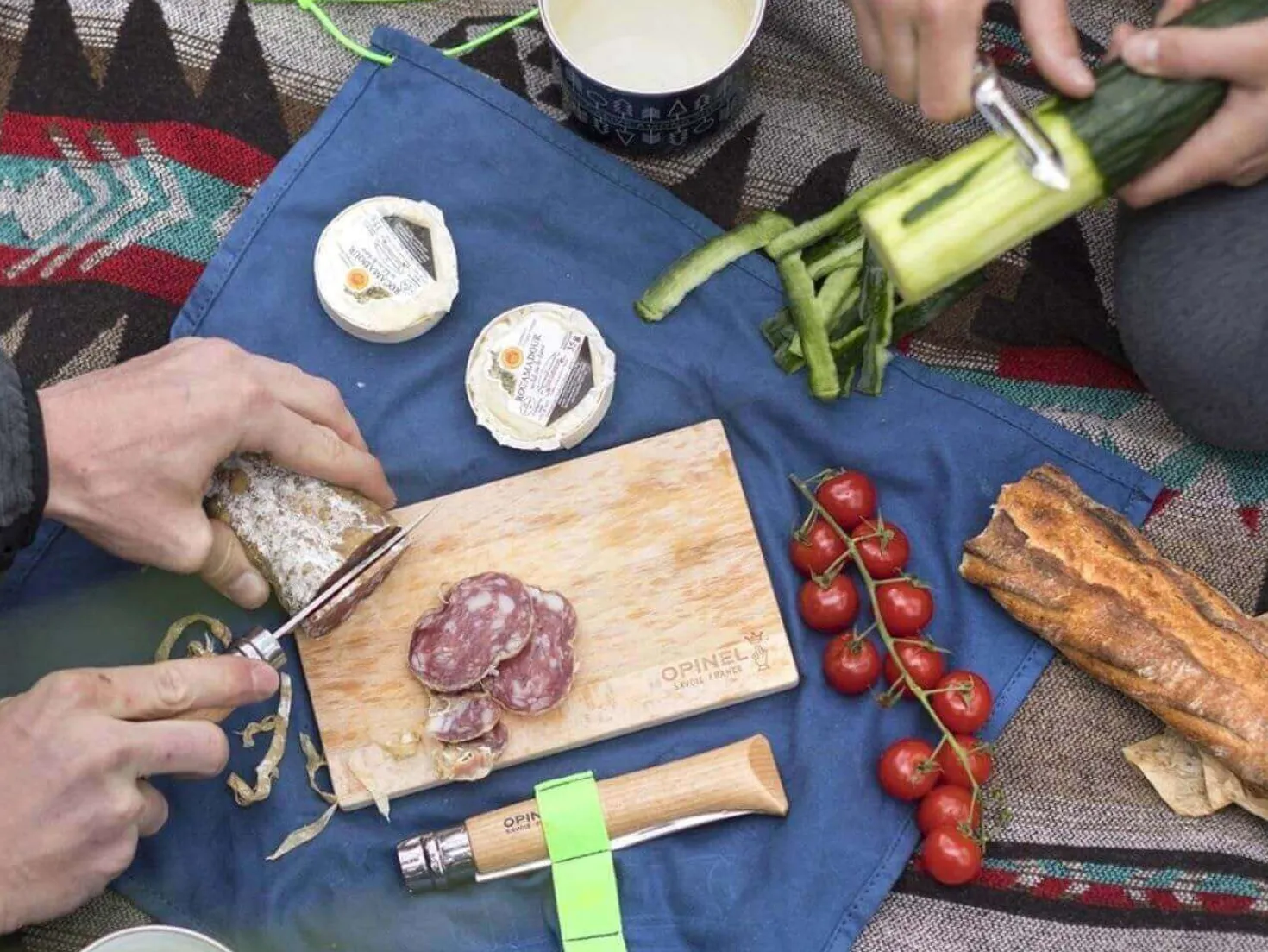 Kit 3 couteaux multifonctions Nomade Opinel acier inox manche hêtre