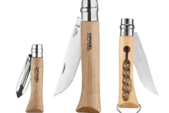 Kit 3 couteaux multifonctions Nomade Opinel acier inox manche hêtre
