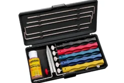 Kit d'aiguisage Lansky 5 pierres + huile + étrier