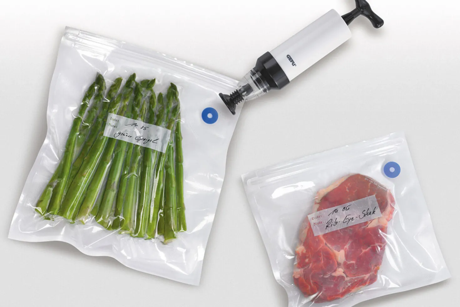 Kit de mise sous vide Gefu Vaco avec 10 sachets