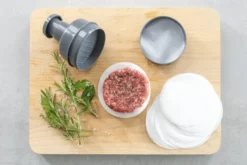 Kit de préparation de burgers MasterClass en polymère gris + 100 disques de cire