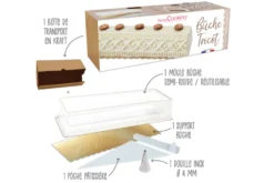 Kit moule à bûche glacée tricot Scrapcooking + support et boîte de transport