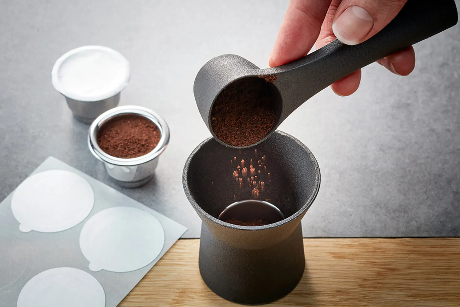 Kit pour capsules de café réutilisables Gefu Conscio