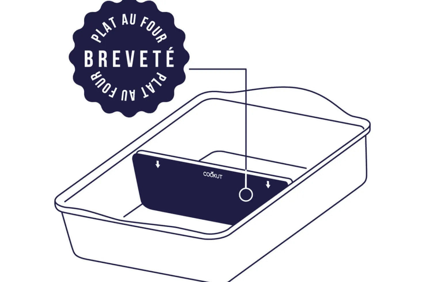 L'Incroyable Plat Ajustable Cookut 40x30cm moka