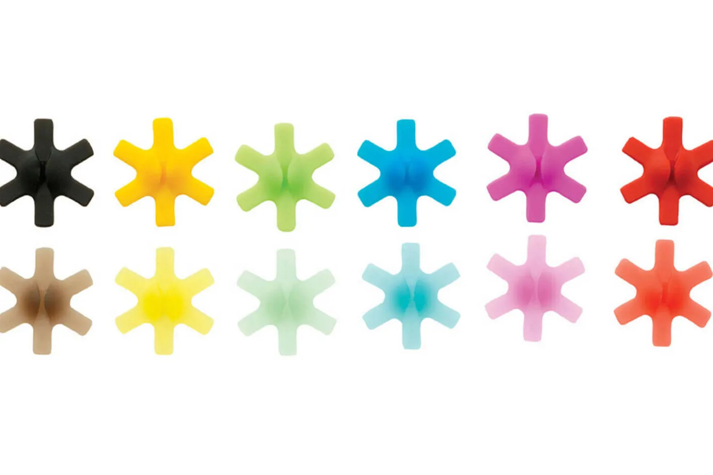 Lot de 12 marque-verres Mastrad en silicone