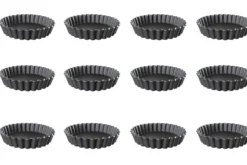 Lot de 12 moules à tartelettes cannelées Exoglass® Matfer