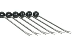 Lot de 6 piques-escargots en acier inoxydable