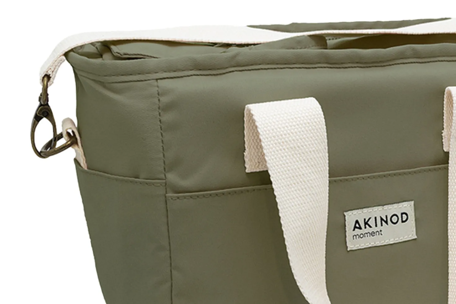 Lunch bag isotherme Akinod 08:17 en polycoton olive 7L