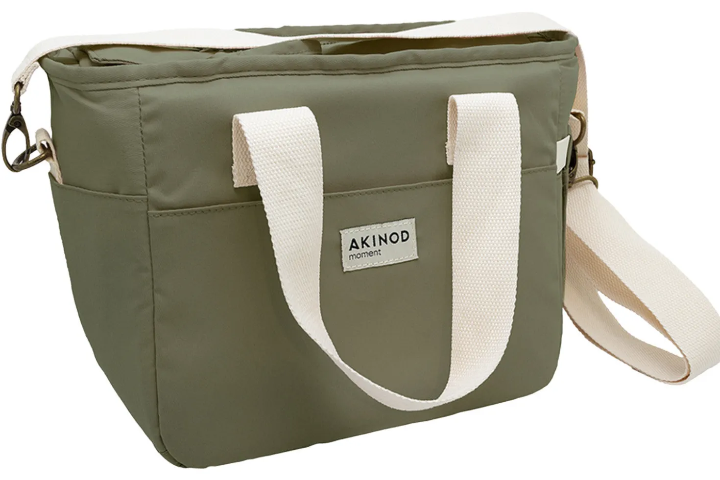 Lunch bag isotherme Akinod 08:17 en polycoton olive 7L