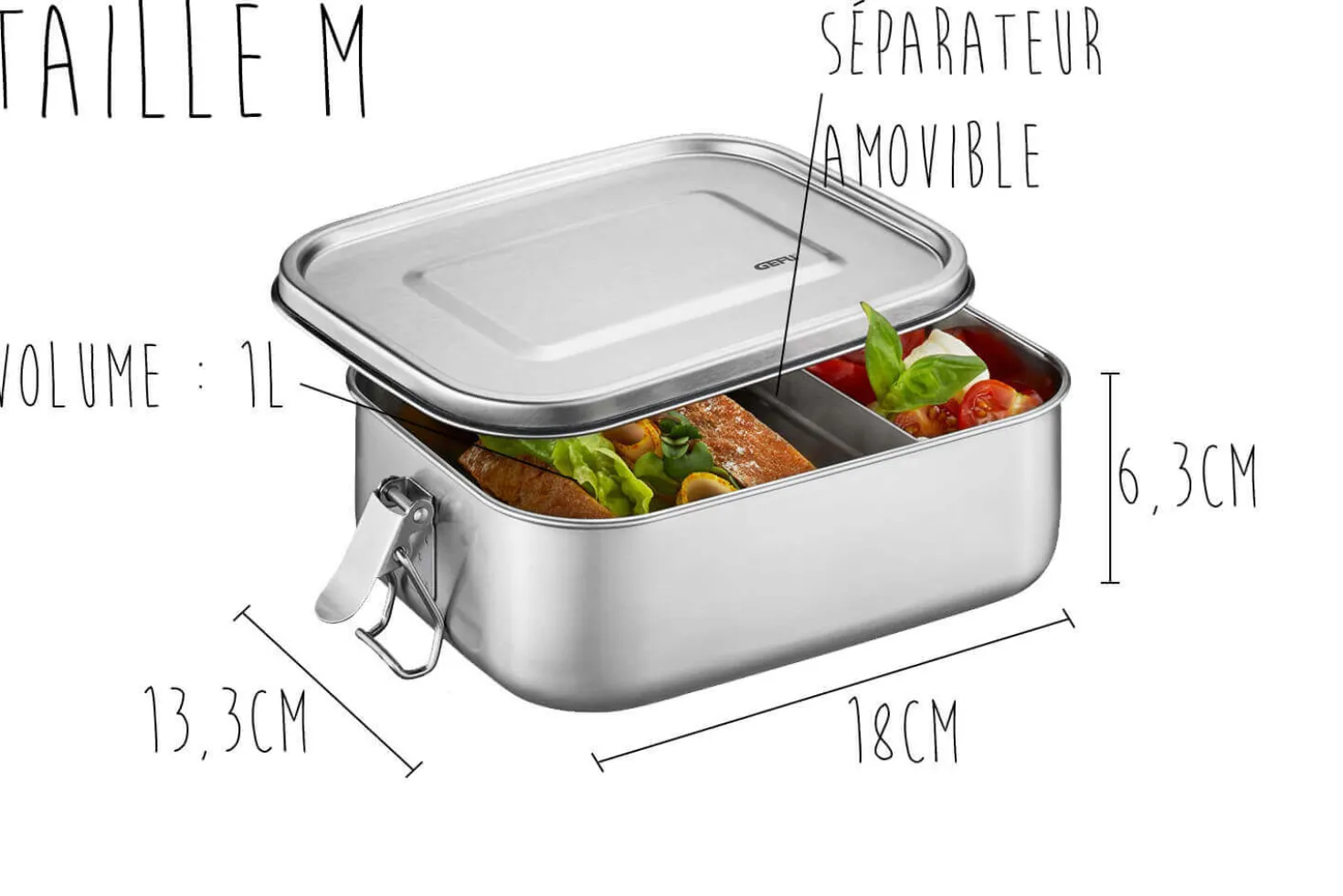 Lunch box Gefu Endure en inox